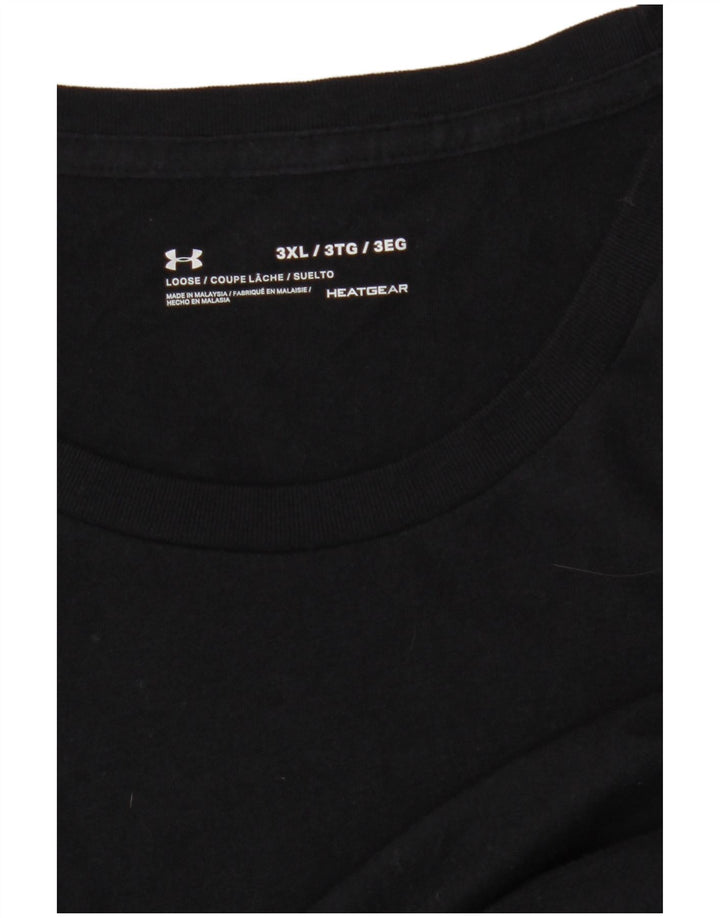 Tricou grafic pentru bărbați UNDER ARMOUR Heat Gear Top 3XL negru