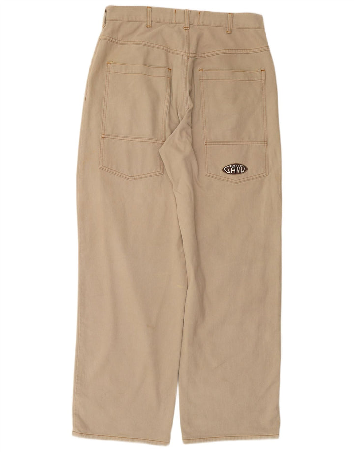 GANG Pantaloni casual conici pentru bărbați 2XL W42 L32 bumbac bej