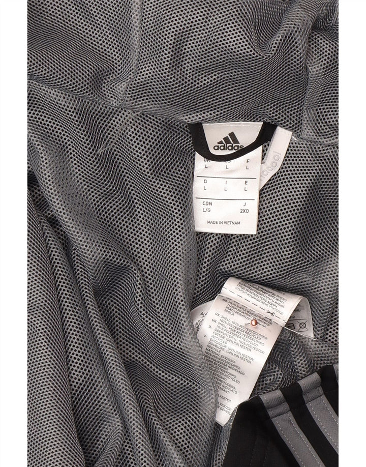 Jachetă de trening Climacool cu glugă ADIDAS pentru bărbați, poliester negru mare