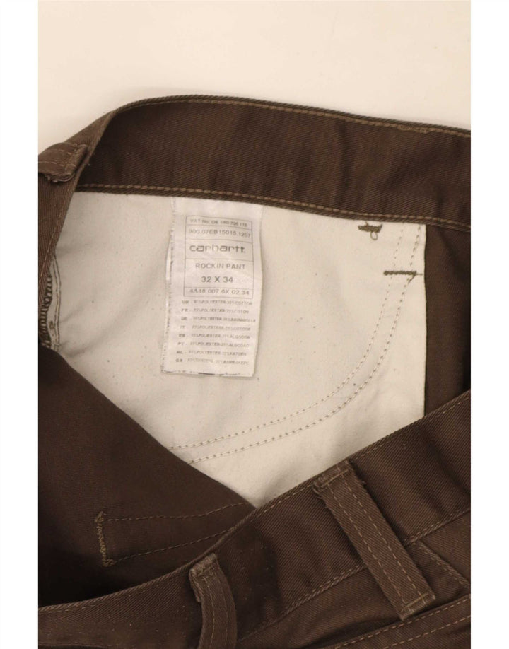Pantaloni scurți casual pentru bărbați Carhartt W32 Poliester maro mediu