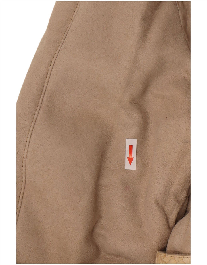 Palton vintage din shearling pentru femei UK 14 Medium Beige Shearling