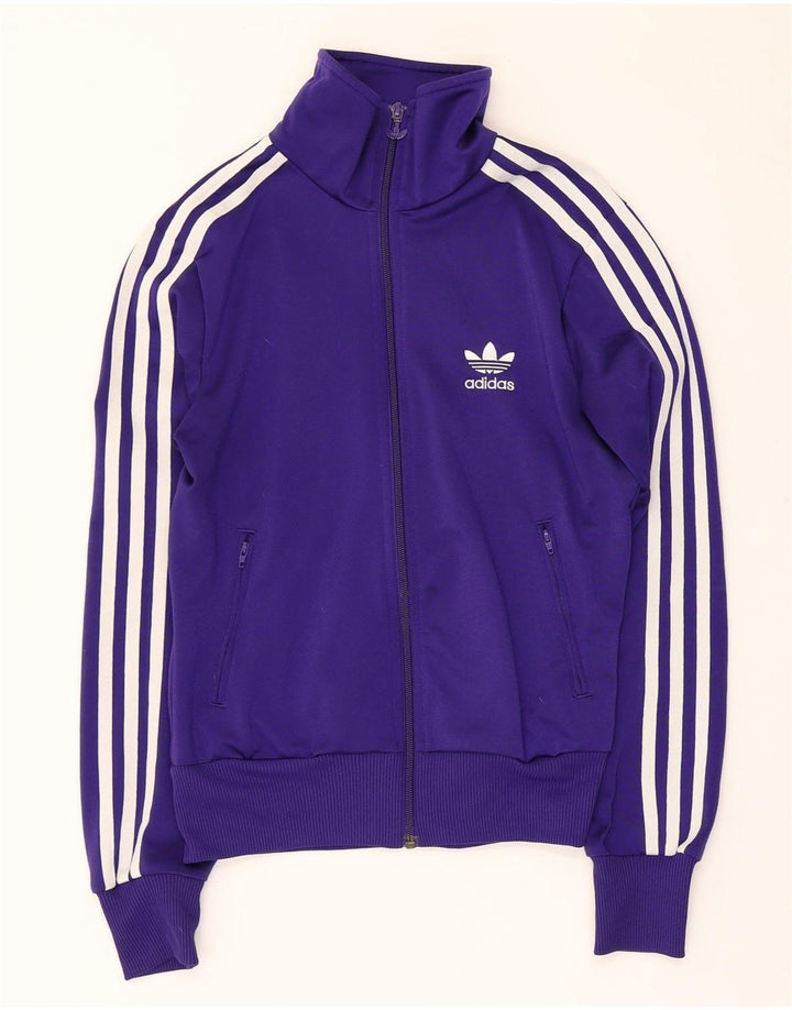 Jachetă de top pentru trening grafic Adidas pentru femei EU 36 Poliester violet mic