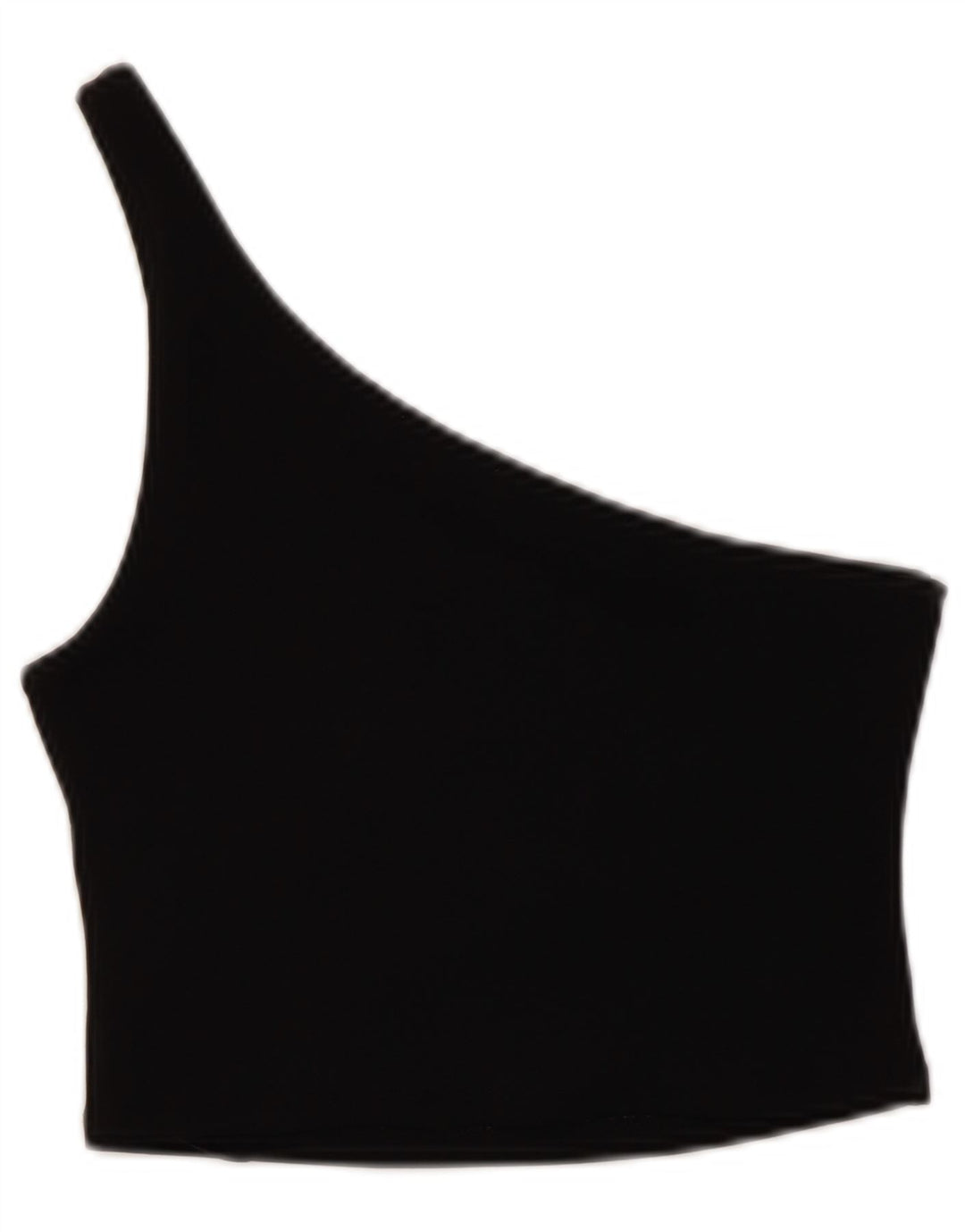 Top Crop pentru un umăr pentru femei Zara UK 8 Poliester negru mic
