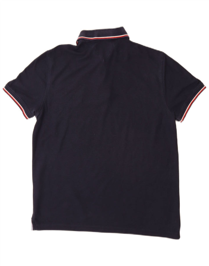 Tricou polo Tommy Hilfiger pentru bărbați, bumbac, albastru bleumarin mediu