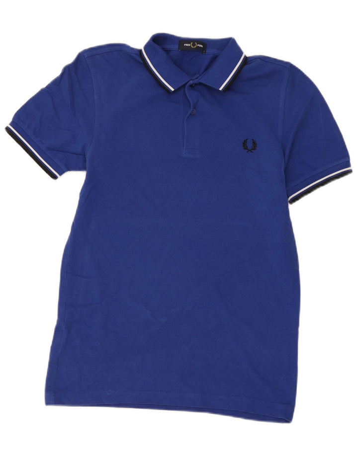 Cămașă polo Fred Perry pentru bărbați din bumbac albastru mic