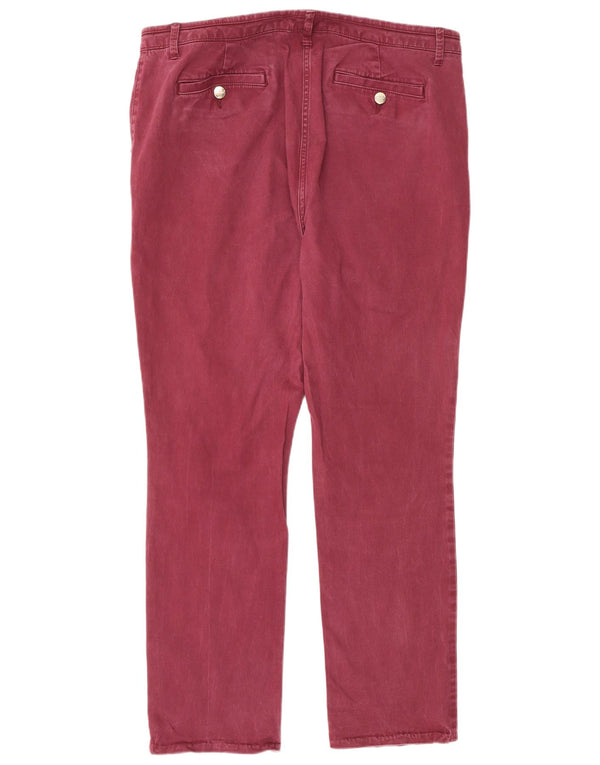 Marks & Spencer Pantaloni Chino Per Una Femei UK 18 XL W36 L29 Burgundy