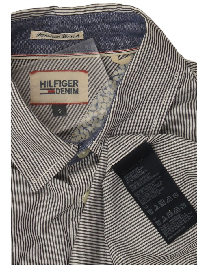 Cămașă pentru bărbați Tommy Hilfiger, mică, albastru, bumbac cu dungi
