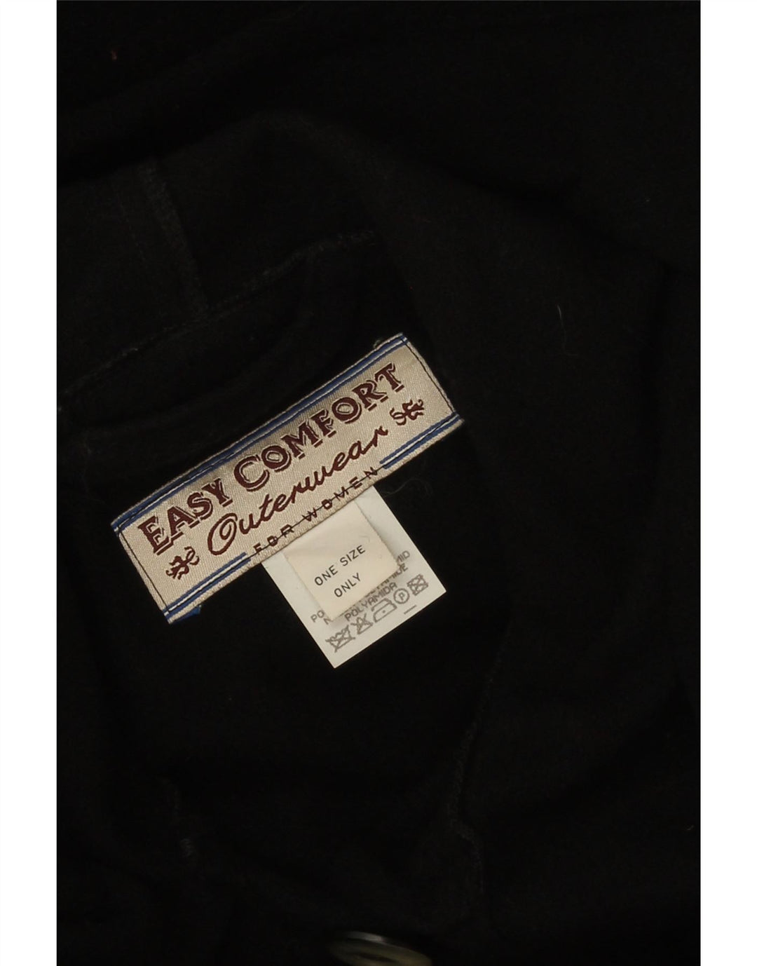 Palton poncho cu glugă pentru femei Easy Comfort, mărime unica, lână neagră