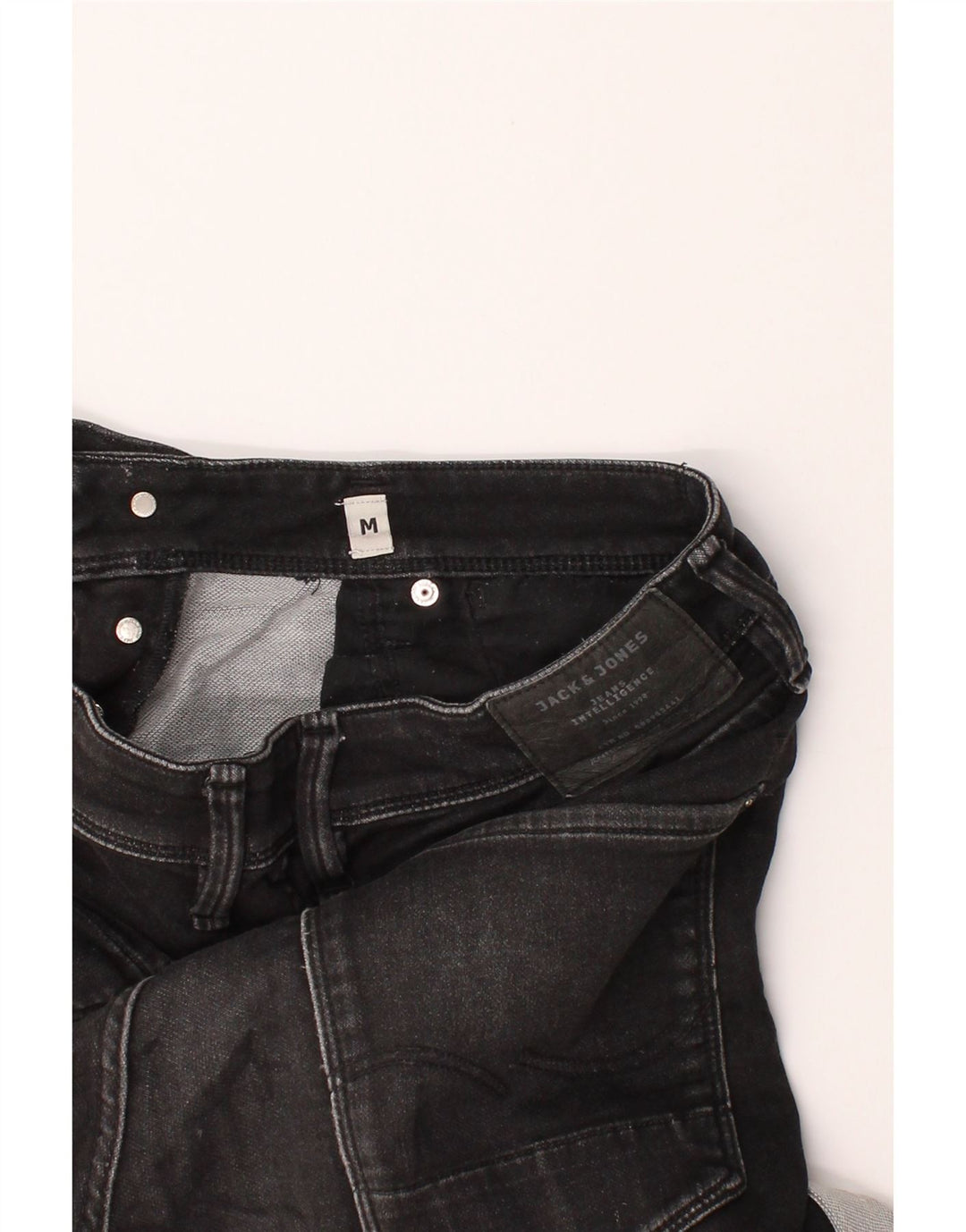 JACK & JONES Mens Denim Shorts Medium W32 Black Cotton Vintage Jack & Jones and Second-Hand Jack & Jones from Messina Hembry 