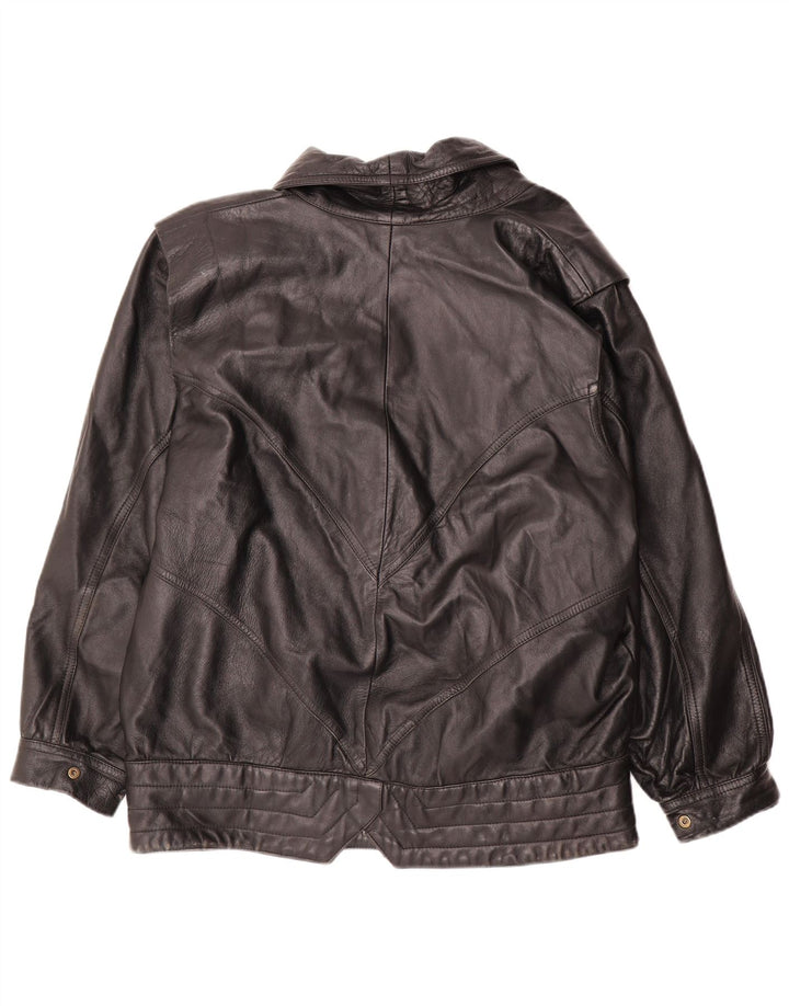 PELLETTERIA Jachetă de piele pentru femei UK 20 2XL Piele neagră