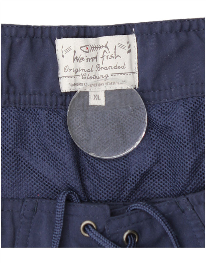 WEIRD FISH Pantaloni scurți de înot cu grafică pentru bărbați XL poliester bleumarin
