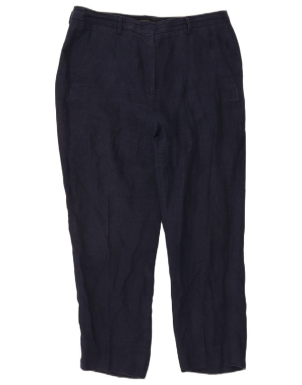 Max Mara Pantaloni chino conici pentru femei UK 12 Medium W30 L24 Bleumarin In