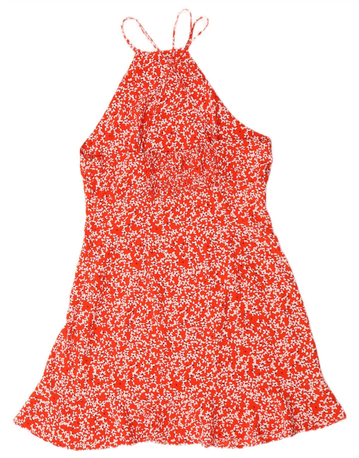 Rochie pentru femei Zara UK 12 Roșu Mediu Floral