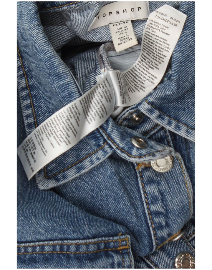 Combi denim pentru femei Topshop UK 10 Bumbac albastru mic
