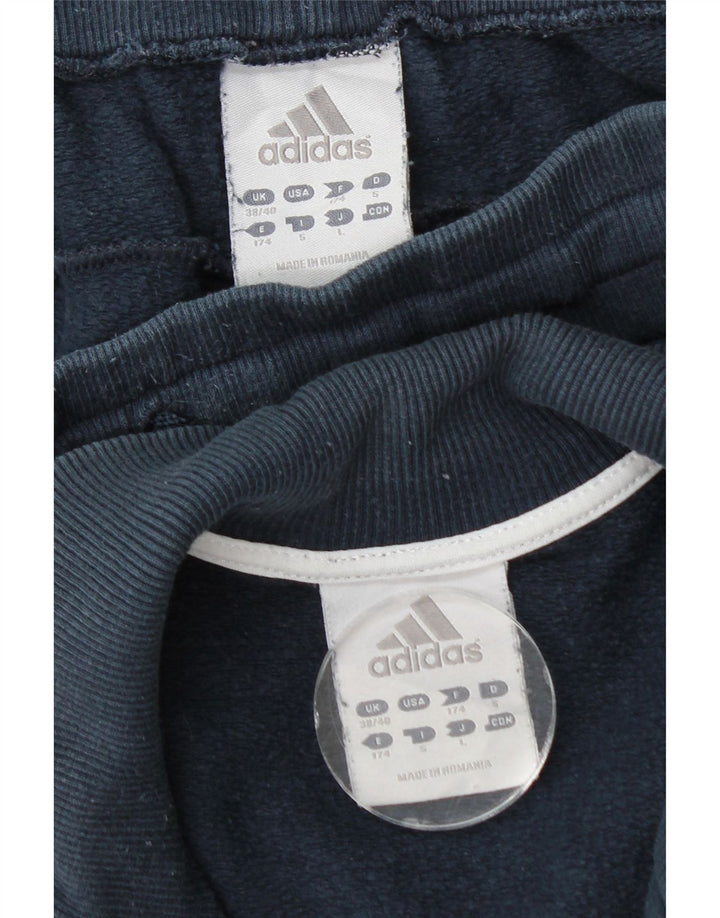 Trening complet Adidas pentru bărbați Marea Britanie 38/40 Bumbac, albastru bleumarin mediu