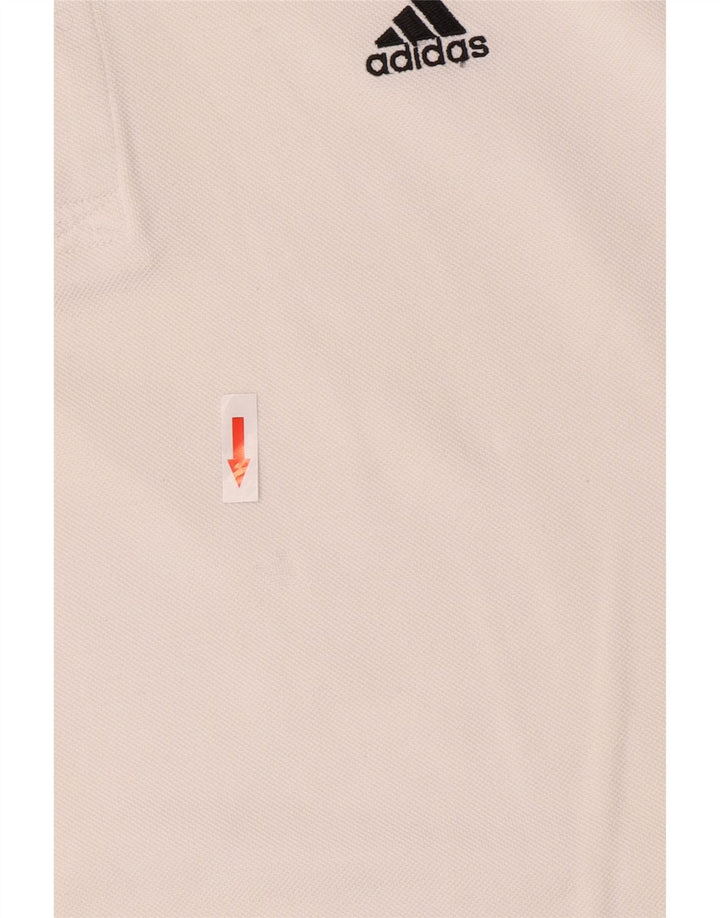 Tricou polo pentru bărbați Adidas, mare, alb, bumbac