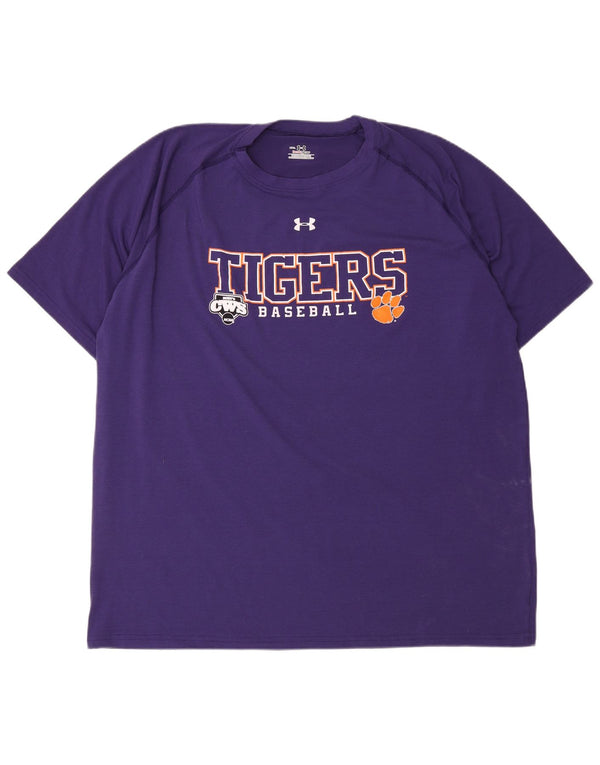 Tricou grafic Under Armour pentru bărbați Tigers Top 2XL Poliester violet