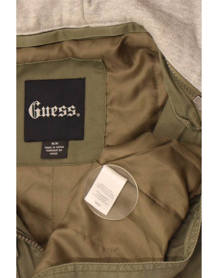 Jachetă cu glugă cu glugă Guess pentru bărbați UK 38 Medium Khaki Colorblock