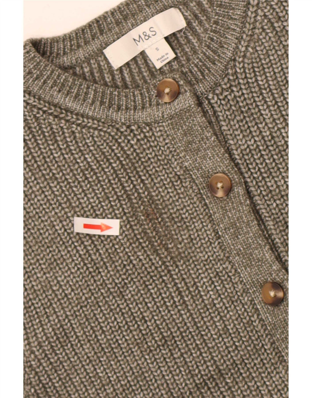 Pulover cardigan fără mâneci pentru femei Marks & Spencer UK 10 mic gri