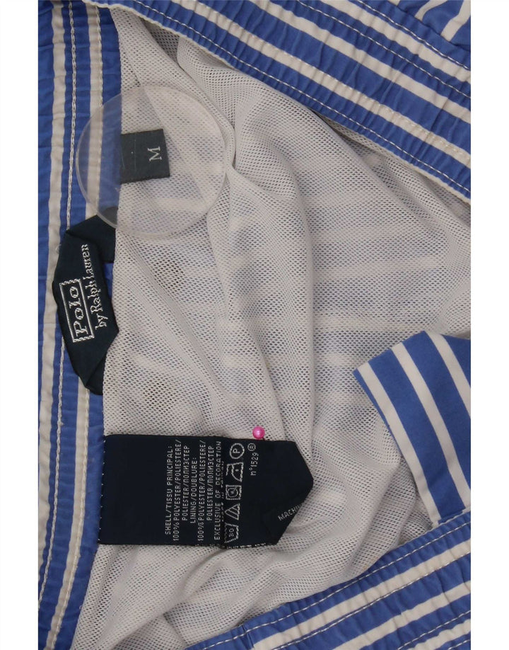 Pantaloni scurți de înot Polo Ralph Lauren pentru bărbați, poliester cu dungi albastre medii