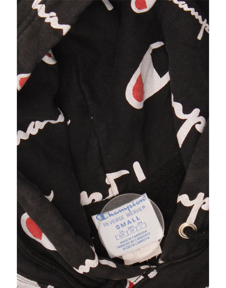 Pulover pentru bărbați CHAMPION, cu țesătură inversă, cu glugă, bumbac, negru