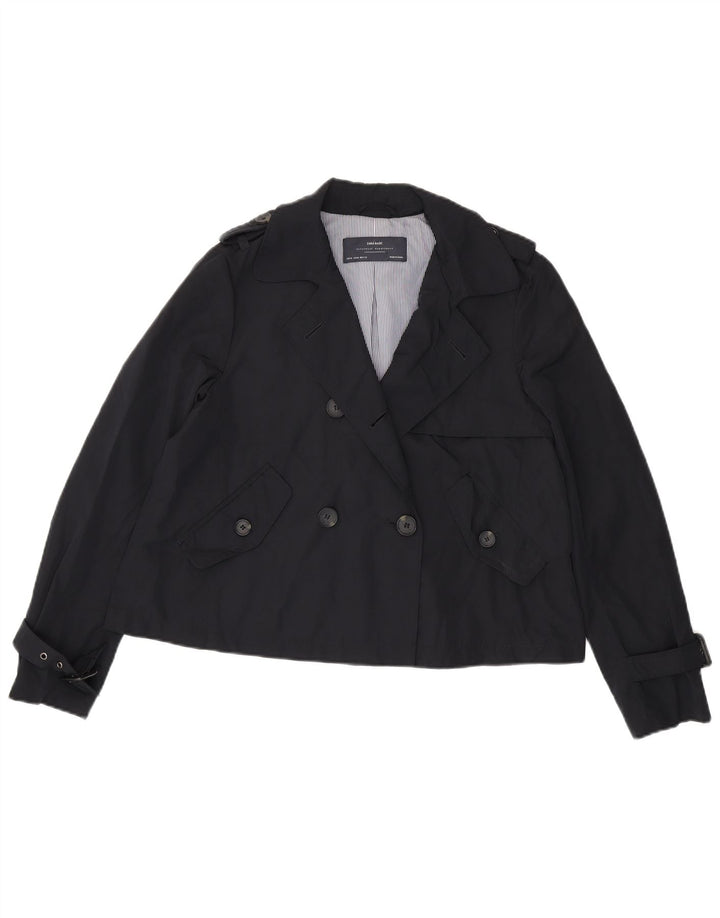 Palton pentru femei Zara UK 14 Medium Bleumarin Poliester