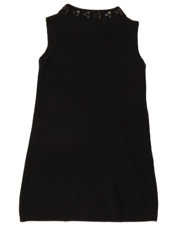 Rochie cu pulover fără mâneci pentru femei Zara UK 12 Medium Black Acrilic