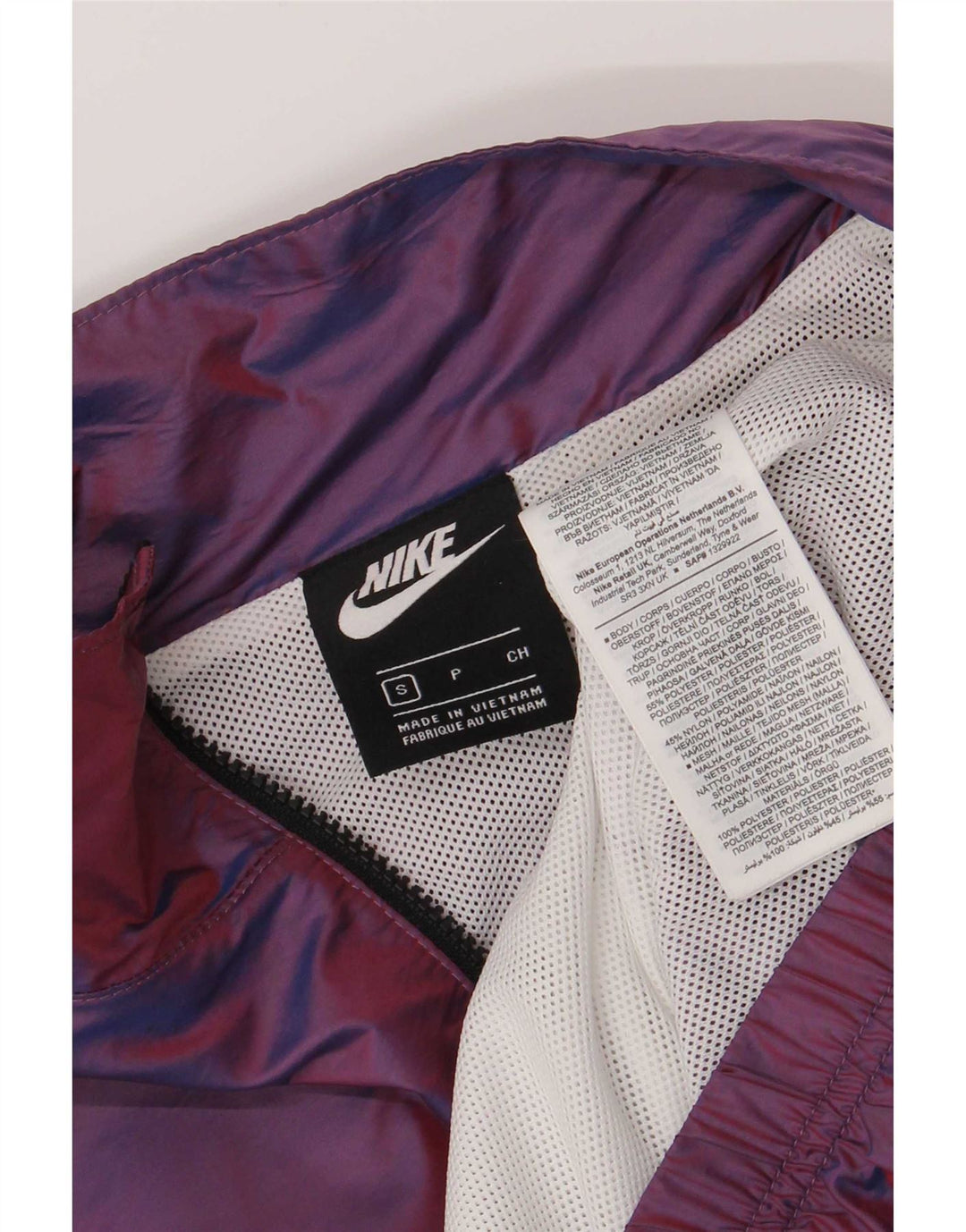 Jachetă de top pentru trening supradimensionată pentru femei Nike UK 10 Mic violet