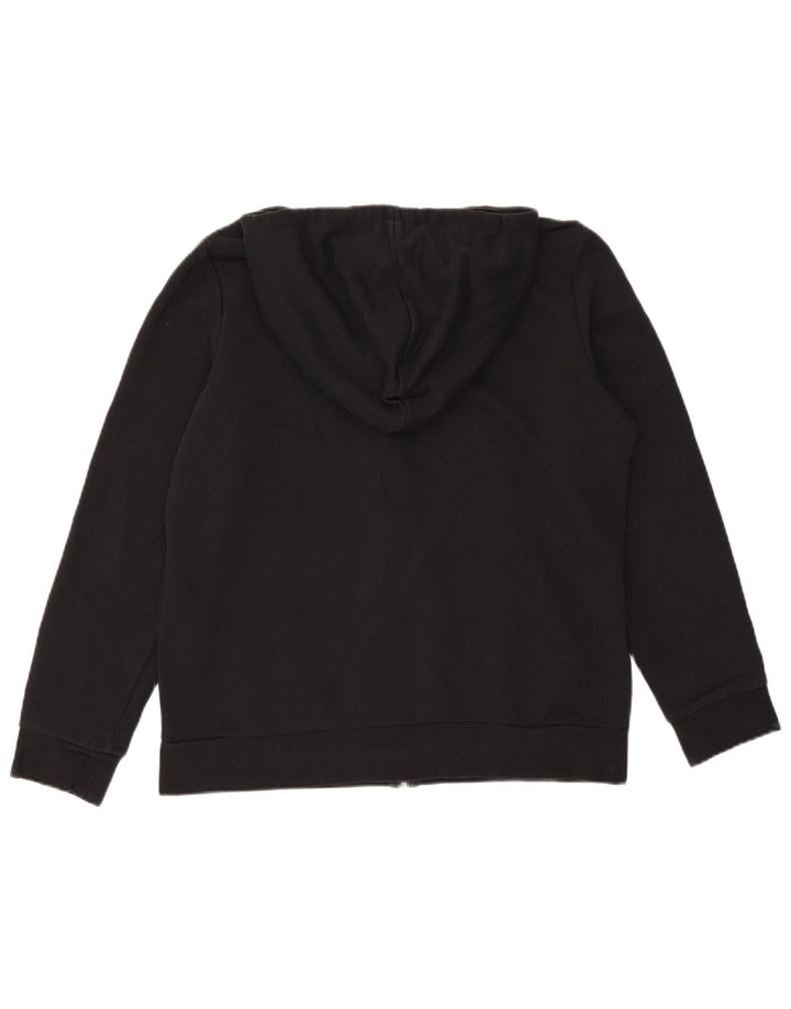 Pulover cu capotă cu fermoar și grafic Adidas pentru bărbați, mare, negru