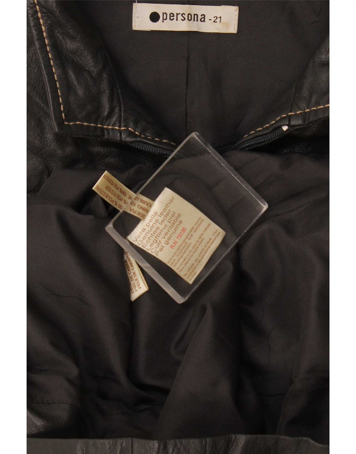 Jachetă de piele Persona pentru femei Mărimea 21 Medium Black