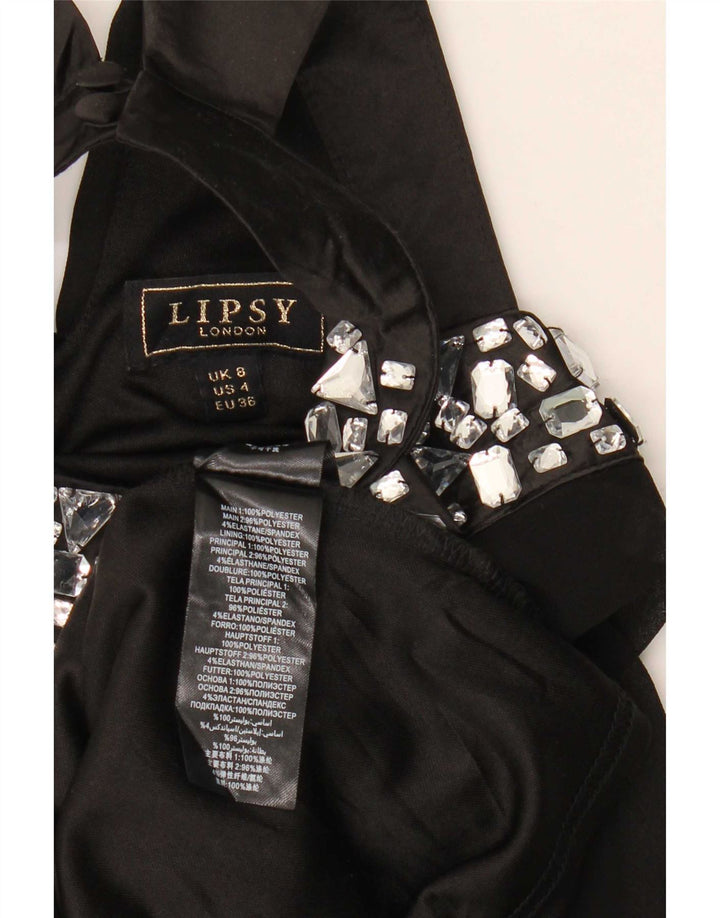 Rochie Lipsy Femei Halter UK 8 Small Negru Poliester