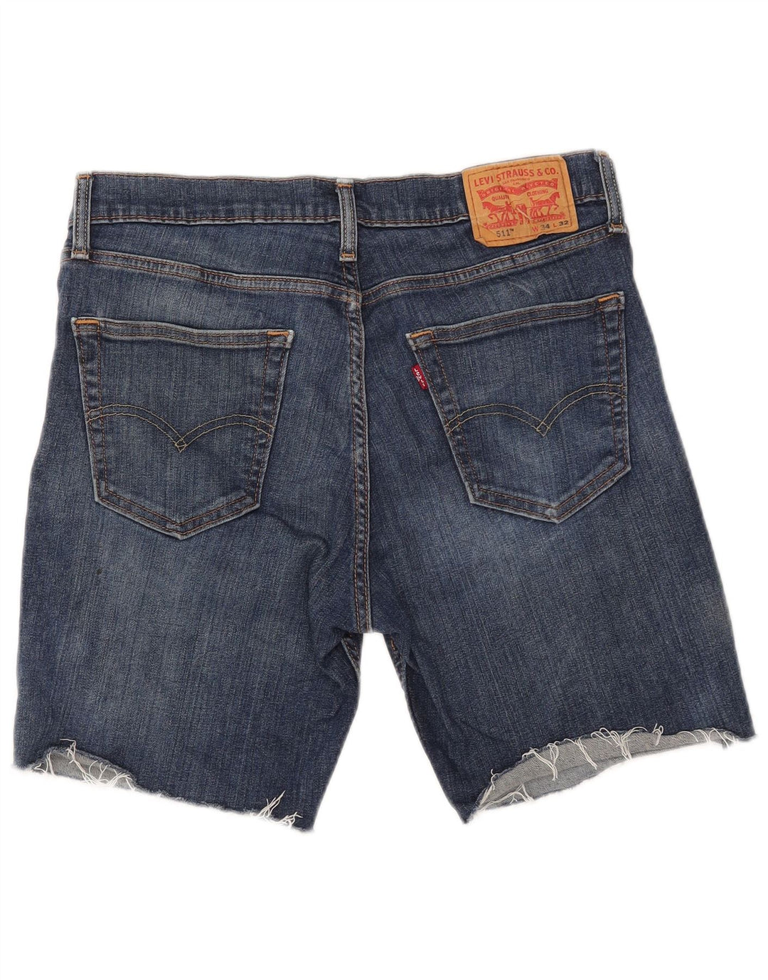 Pantaloni scurți din blugi pentru bărbați LEVI'S 511 W34, bumbac albastru mare
