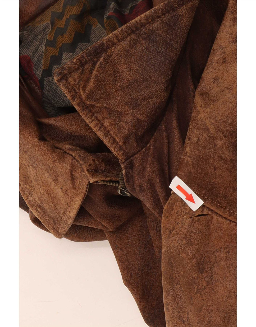Jachetă de piele vintage pentru bărbați UK 44 2XL piele maro