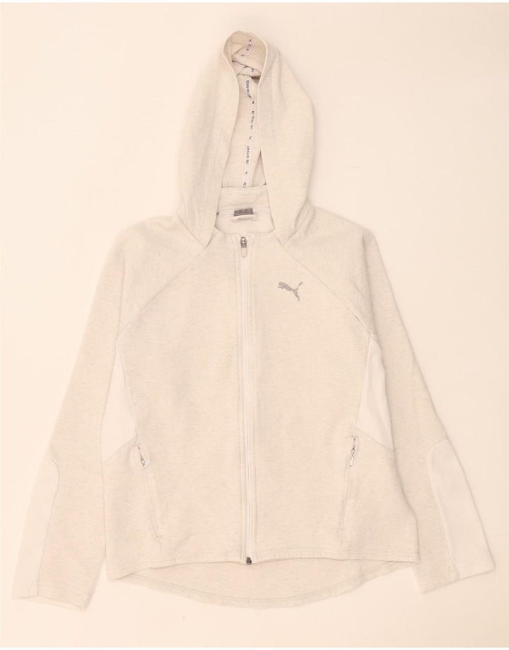 Pulover Puma pentru femei, cu fermoar, UK 14, gri mediu, bloc de culoare