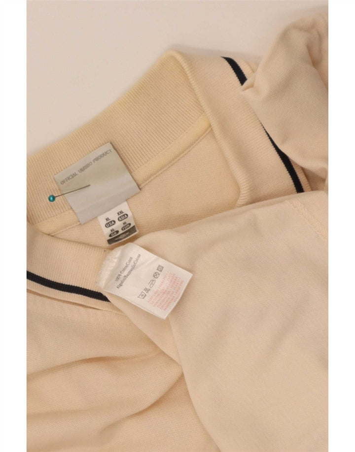 Cămașă polo pentru bărbați Umbro XL, bej, bumbac