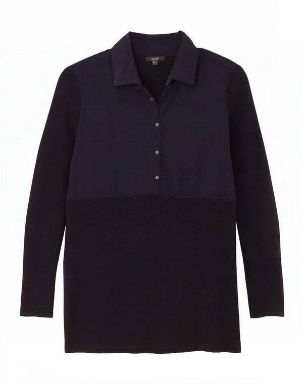 Rochie Jumper Cos pentru femei UK 10 Mic Lână bleumarin