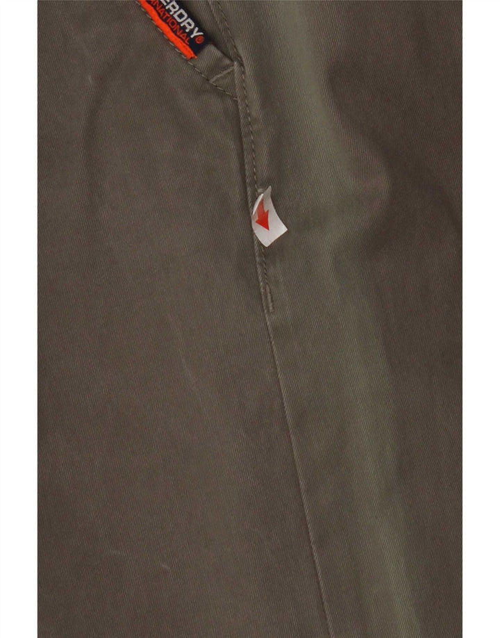 Pantaloni cargo subțiri Superdry pentru bărbați L34 L30 bumbac kaki