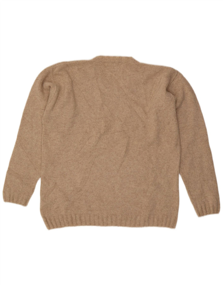 Pulover pentru bărbați Levi's cu decolteu în V, lână, bej mediu