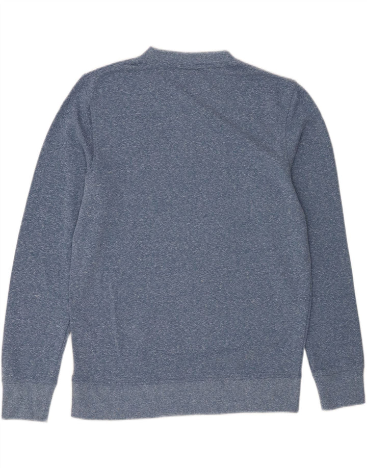 JACK & JONES Mens Graphic Sweatshirt Jumper Large Blue Flecked Polyester Vintage Jack & Jones and Second-Hand Jack & Jones from Messina Hembry 