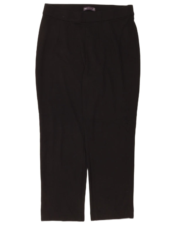 Pantaloni casual drepti pentru femei Marks & Spencer UK 14 Large W34 L28 Negru