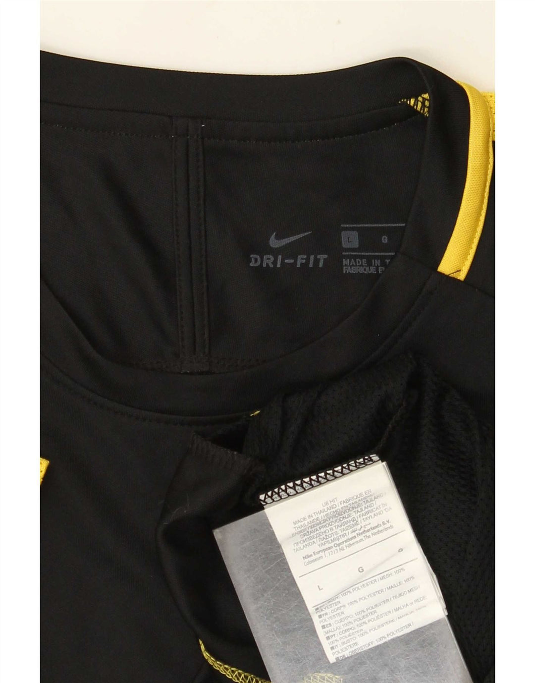 Tricou pentru bărbați Nike Dri Fit Top mare, negru, poliester color bloc