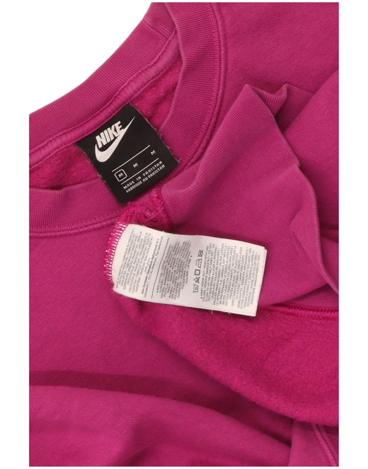 Pulover NIKE Crop Oversized pentru femei UK 14, bumbac roz mediu