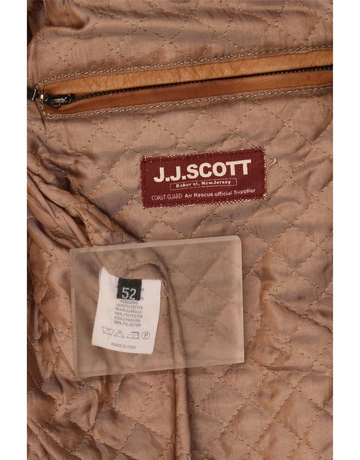 Jachetă din piele pentru bărbați J.J.Scott IT 52 XL Bej