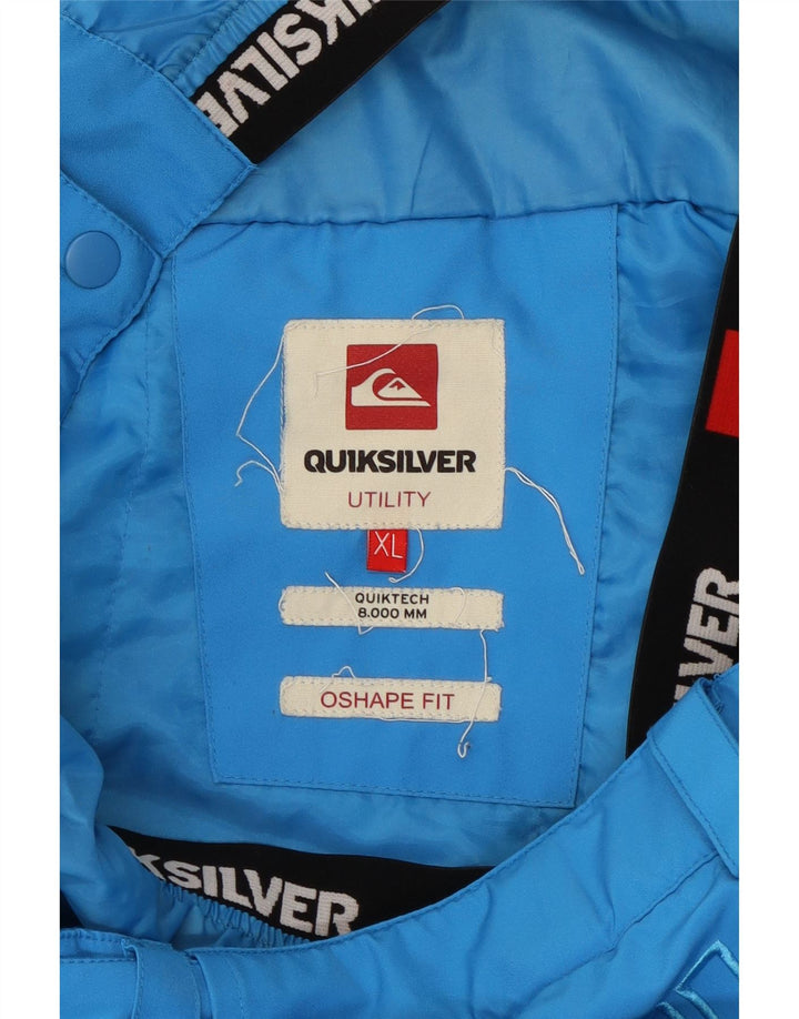 Pantaloni de schi grafici Quiksilver pentru bărbați XL, poliester albastru
