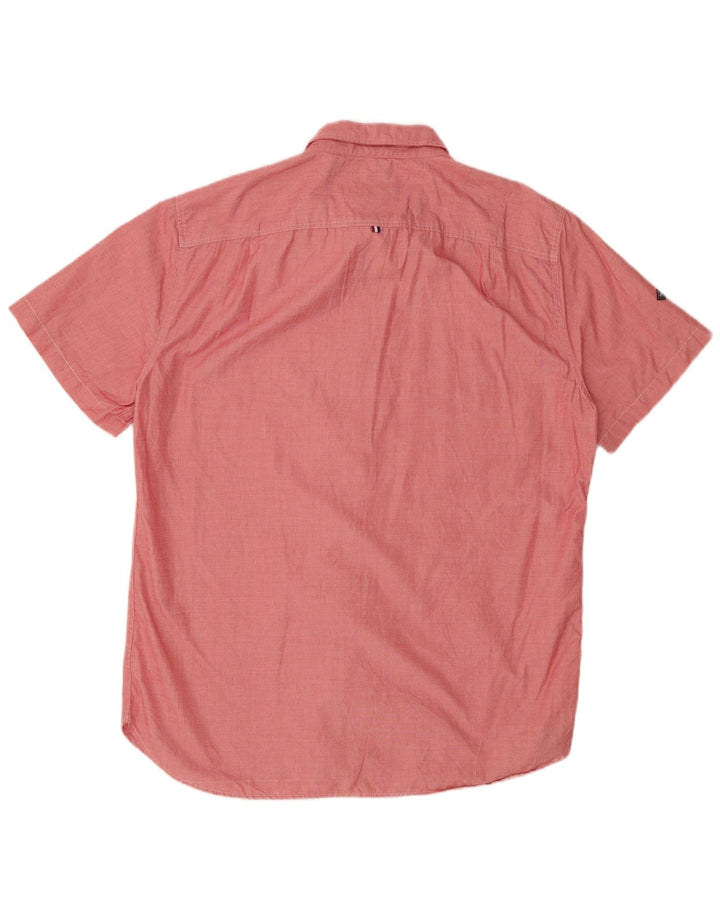 Cămașă pentru bărbați SUPERDRY modern clasică cu mânecă scurtă 2XL bumbac roșu