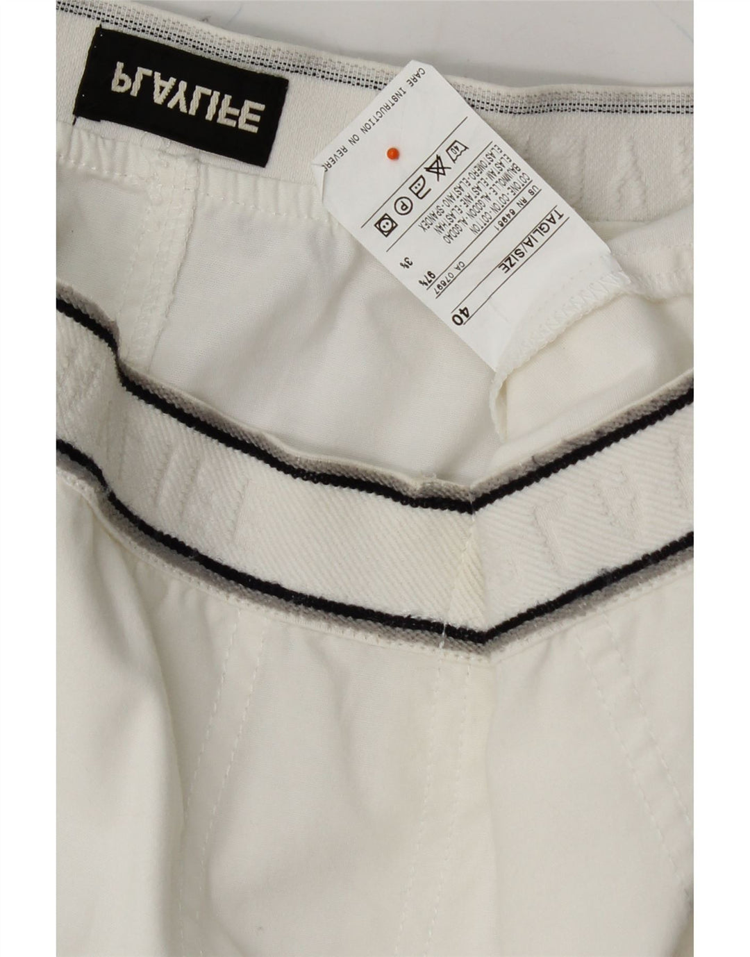 PLAYLIFE Womens A-Line Skirt IT 40 Small W32  White Cotton Vintage Playlife and Second-Hand Playlife from Messina Hembry 