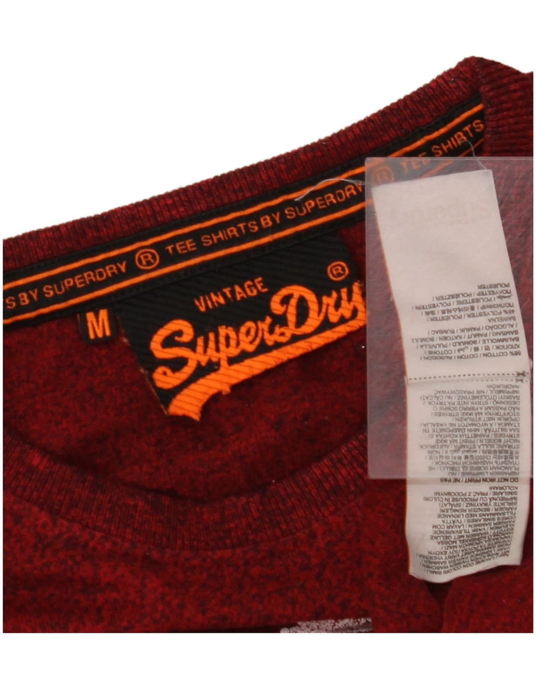 Tricou grafic pentru bărbați SUPERDRY Top din bumbac roșu mediu