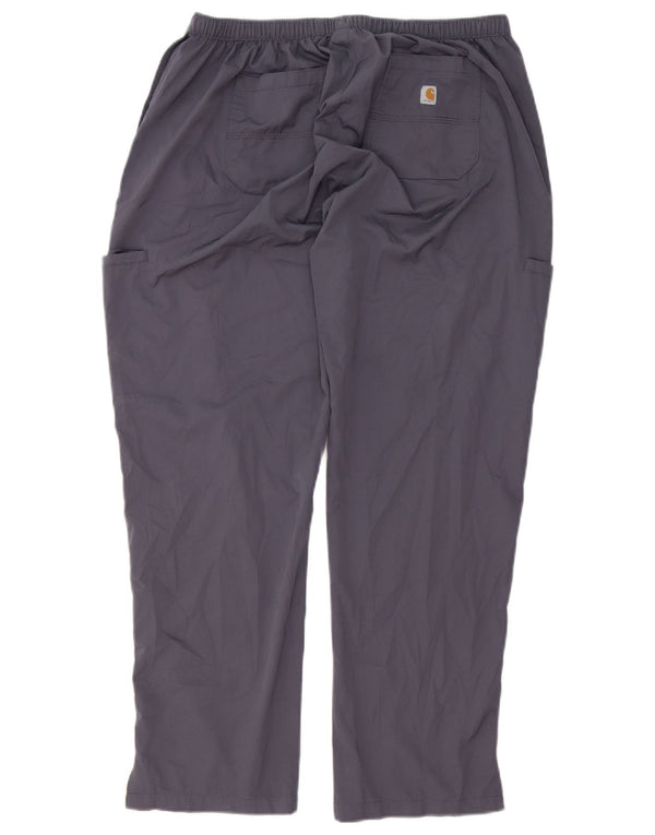 Pantaloni Carhartt pentru bărbați, mici, drepti, mari L34 L28, poliester gri
