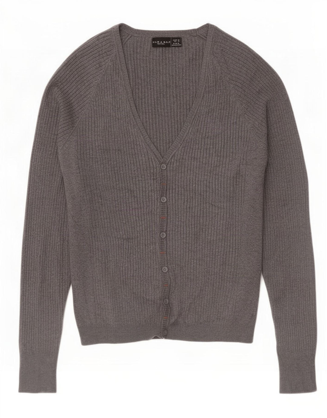 Pulover cardigan pentru bărbați Zara, gri mediu, viscoză