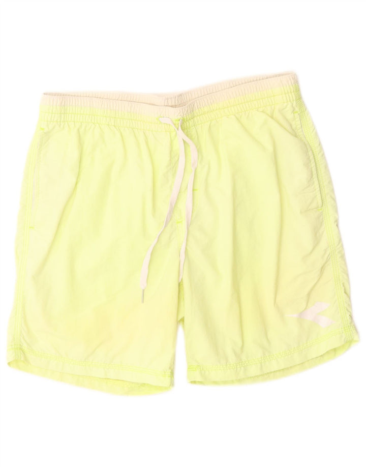 Pantaloni scurți de înot Diadora pentru bărbați, poliamidă galbenă medie